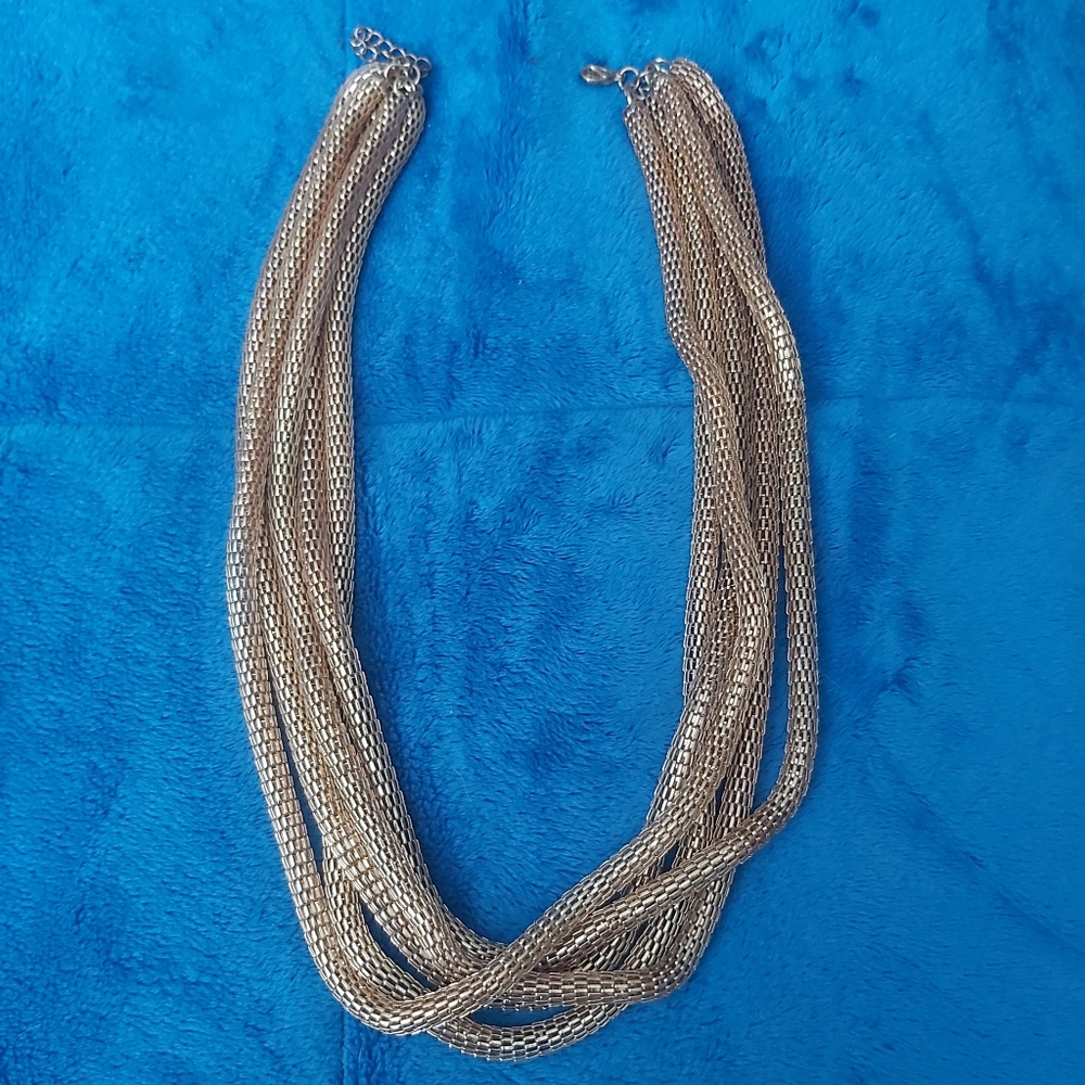 2/$25 GOLD COLORED ROPE NECKLACE CHOKER